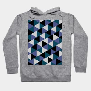 Geometric Stripes in Purple, Black, Blue and Grey Hoodie